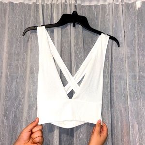Criss cross, undershirt bralette!